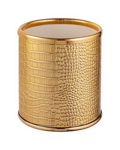Стакан настольный Geralis M-KGG-M CROCO золото, кант золото