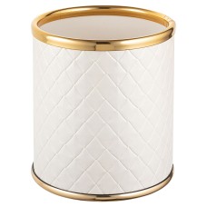 Стакан настольный Geralis M-NCWG-M Ромб бежевый, кант золото