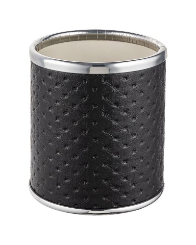 Стакан настольный Geralis M-PBH-M PUNTO чёрный, кант хром