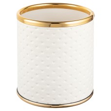 Стакан настольный Geralis M-PWG-M PUNTO белое, кант золото