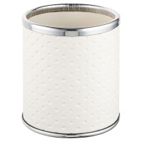 Стакан настольный Geralis M-PWH-M PUNTO белое, кант хром