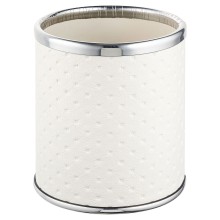 Стакан настольный Geralis M-PWH-M PUNTO белое, кант хром