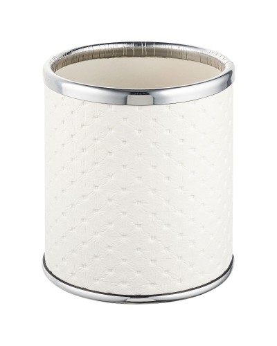 Стакан настольный Geralis M-PWH-M PUNTO белое, кант хром