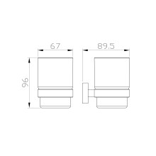Стакан для зубных щеток с держателем WONZON & WOGHAND, Темный графит (WW-9321)