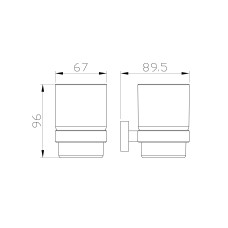 Стакан для зубных щеток с держателем WONZON & WOGHAND, Темный графит (WW-9321)