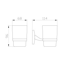Стакан для зубных щеток с держателем WONZON & WOGHAND, Хром (WW-1101)