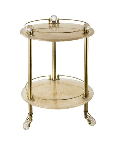 Столик Migliore Cristalia 16786 на колесиках Бронза с кристаллами Swarovski