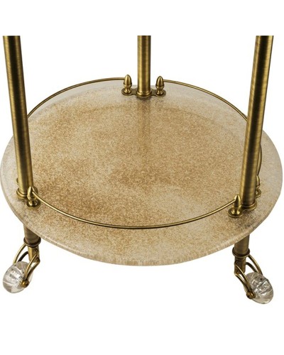 Столик Migliore Cristalia 16786 на колесиках Бронза с кристаллами Swarovski