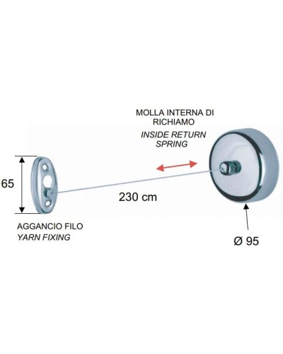 Веревка для белья Remer Bagno RB490CR