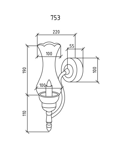 Светильник Boheme 753 Бронза