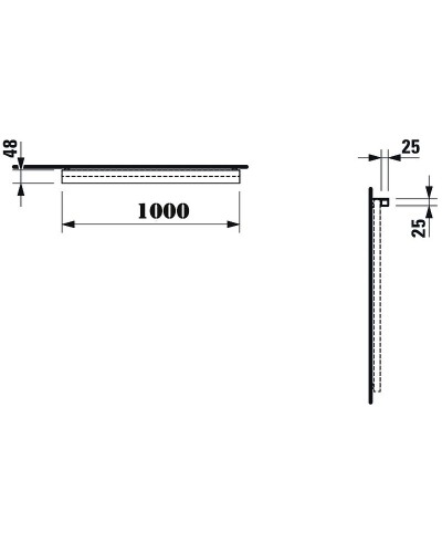 Светильник Laufen Frame 25 100 4.4751.1.900.007.1 Хром матовый