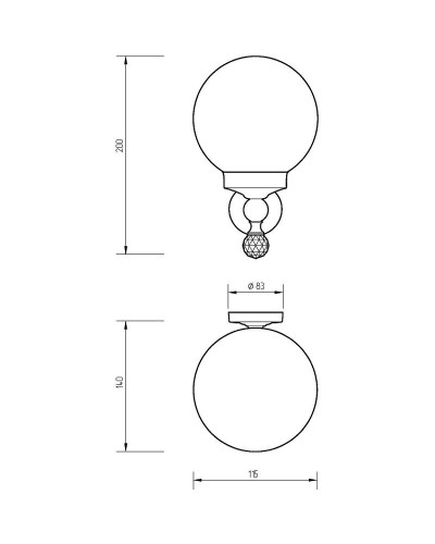 Светильник Migliore Amerida 16608 Золото с кристаллом Swarovski
