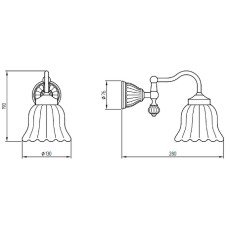 Светильник Migliore Olivia 17473 Золото Белый