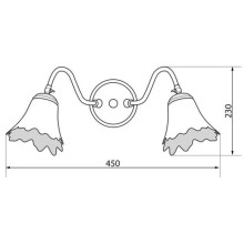 Светильник двойной Caprigo 7015/2F-VOT V2700