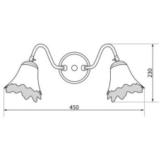 Светильник двойной Caprigo 7015/2F-VOT V2700
