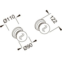 Набор настенных светильников 2 шт серый матовый Jacob Delafon Cleo 1889 EB729-MWB