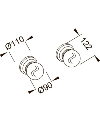 Набор настенных светильников 2 шт серый матовый Jacob Delafon Cleo 1889 EB729-MWB