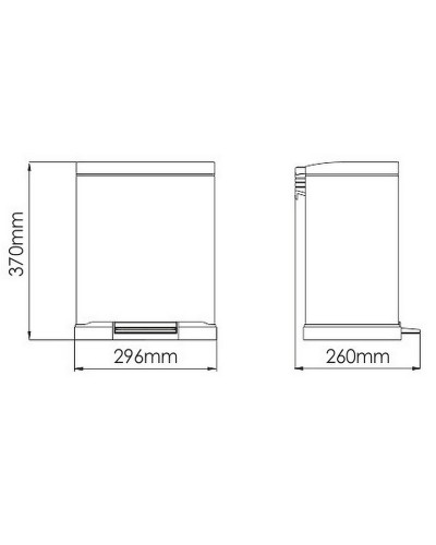 Ведро для мусора WasserKRAFT K-622 Нержавеющая сталь