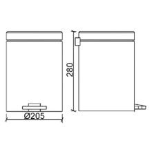 Ведро для мусора Vitra Arkitekta A44055EXP