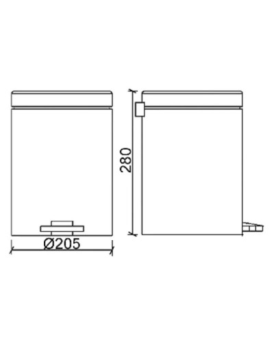 Ведро для мусора Vitra Arkitekta A44055EXP