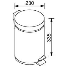 Мусорное ведро 8 л Aquanet 8073