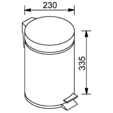 Мусорное ведро 8 л Aquanet 8073