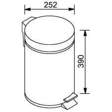 Мусорное ведро 12 л Aquanet 00187084