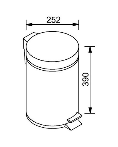Мусорное ведро 12 л Aquanet 00187084