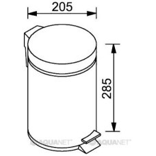 Мусорное ведро 5 л Aquanet 00187082