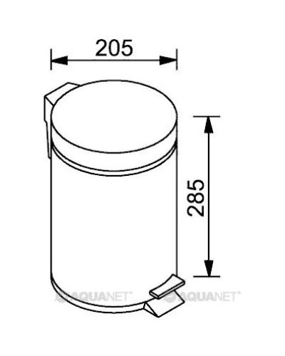 Мусорное ведро 5 л Aquanet 00187082