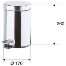 Мусорное ведро 3 л Remer Bagno RB501CR