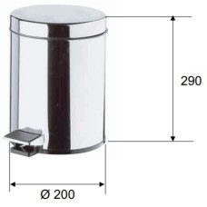 Мусорное ведро 5 л Remer Bagno RB502CR