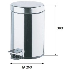 Мусорное ведро 12 л Remer Bagno RB503CR