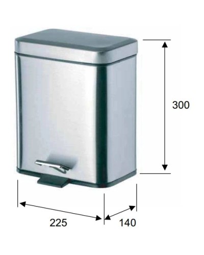 Мусорное ведро 5 л Remer Bagno RB505CR