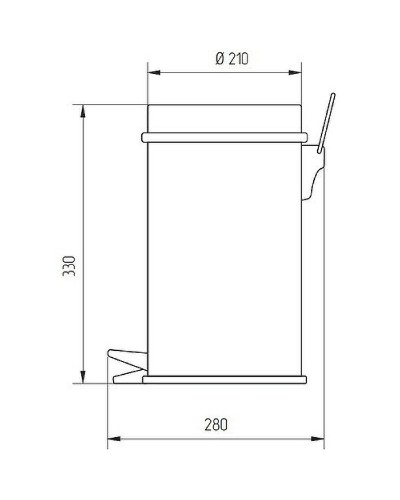 Ведро для мусора Migliore Complementi 21956 Хром