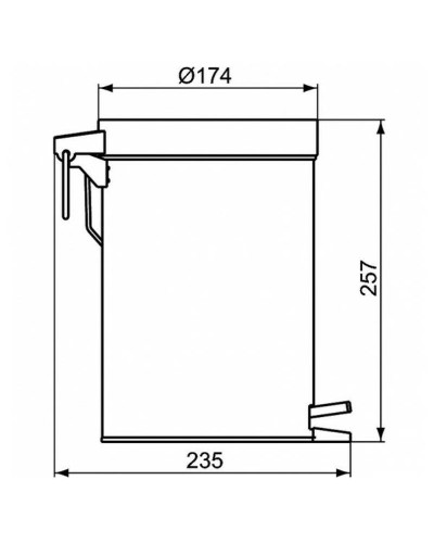 Ведро для мусора Ideal Standard IOM A9104MY Нержавеющая сталь
