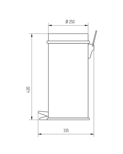 Ведро для мусора Migliore Complementi 21950 Золото