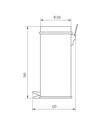 Ведро для мусора Migliore Complementi 21953 Золото