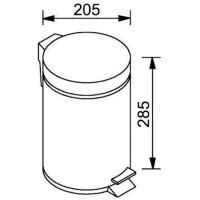 Мусорное ведро 5л Aquanet 00241920