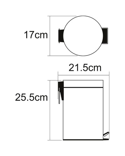 Ведро для мусора WasserKRAFT K-633B Черное