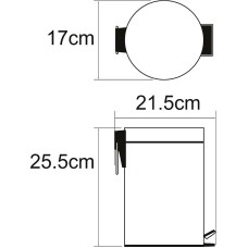 Ведро для мусора WasserKRAFT K-633LB Светлая бронза