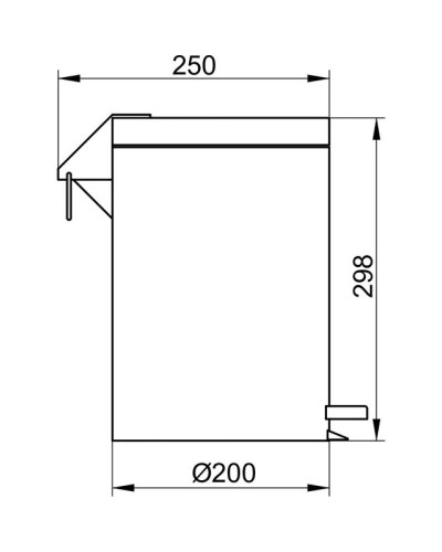 Мусорное ведро 5л KEUCO 04988070000