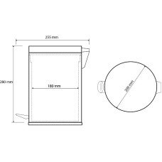 Ведро для мусора Bemeta Hotel 104315012 Нержавеющая сталь
