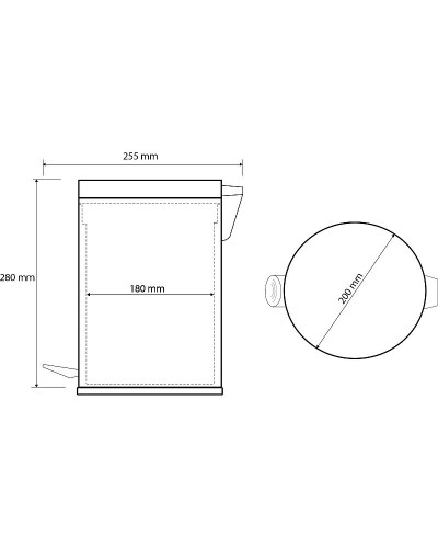 Ведро для мусора Bemeta Hotel 104315012 Нержавеющая сталь