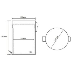 Ведро для мусора Bemeta Hotel 104315032 Нержавеющая сталь