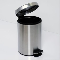 Ведро для мусора WasserKRAFT Ammer K-665 5 л Хром матовый