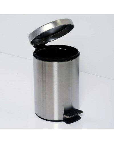 Ведро для мусора WasserKRAFT Ammer K-665 5 л Хром матовый