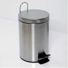 Ведро для мусора WasserKRAFT Ammer K-665 5 л Хром матовый