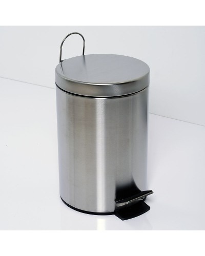 Ведро для мусора WasserKRAFT Ammer K-665 5 л Хром матовый