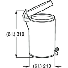 Мусорное ведро 5л Roca Hotels 815489001